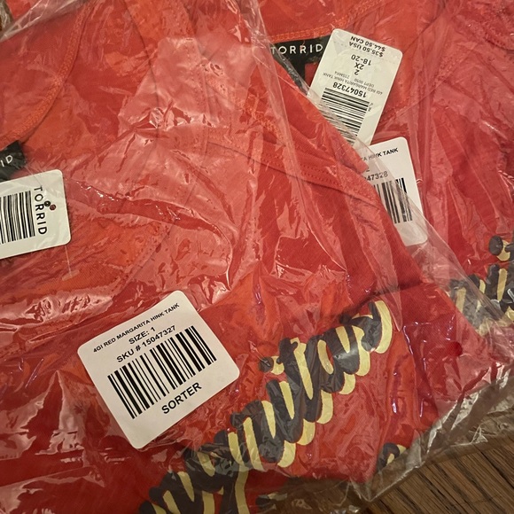 Torrid Red high neck tank Margaritas made me do it - Picture 5 of 5